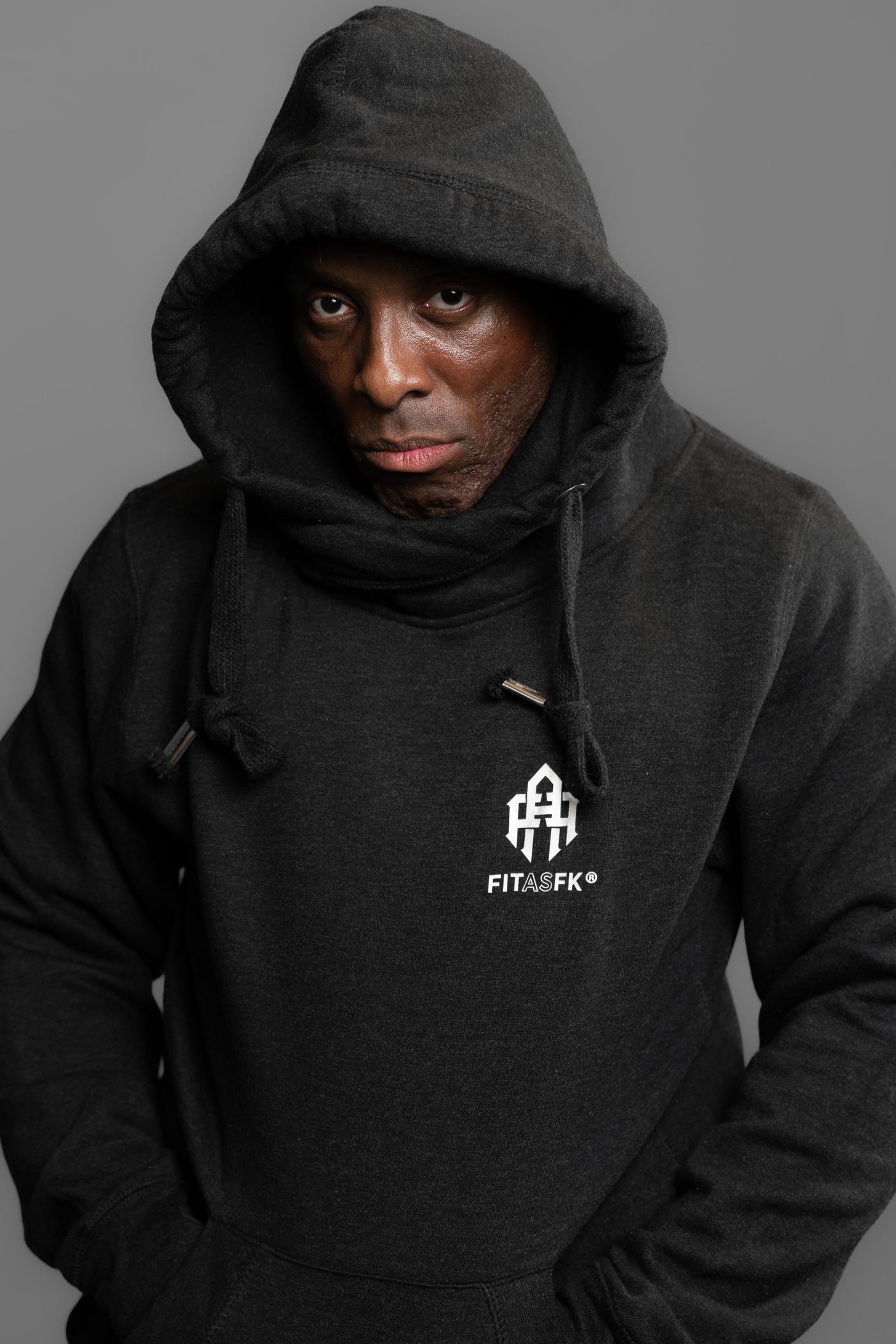 FITASFK Small Chest Logo Hoodie - Black Smoke