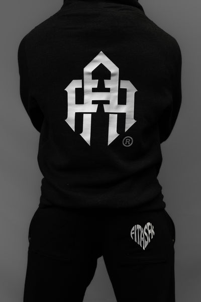 FITASFK Small Chest Logo Hoodie - Black Smoke